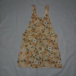 Floral Kids Overalls Dress